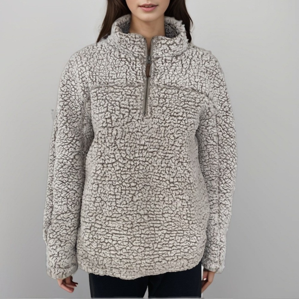 Madewell Thread & Supply Sweater Women Sz S Popcorn Deep Pile Warm Winter Snow